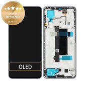 Schermo per Xiaomi Redmi Note 13 Pro 5G 2312DRA50C, Aurora Purple, Vetro touch con cornice, 5600030N1600, Genuine Service Pack