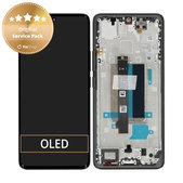 Schermo per Xiaomi Redmi Note 13 Pro+ 23090RA98C, Midnight Black, Vetro touch con cornice, 560002N16U00, Genuine Service Pack