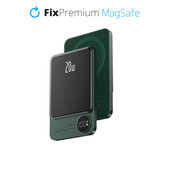 Power Bank MagSafe con LCD 5000mAh, Green, FixPremium