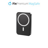 Power Bank MagSafe con supporto 5000mAh, Black, FixPremium