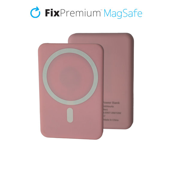 Power Bank MagSafe 5000mAh, Pink, FixPremium