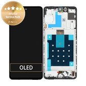 Schermo per Samsung M55 M556B, Black, Vetro touch con cornice, GH81-25791A, Genuine Service Pack