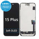 Schermo Soft OLED per iPhone 15 Plus, Vetro touch con cornice, FixPremium