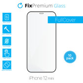 Vetro temperato FullCase 10 pz. per iPhone 12 mini, FixPremium