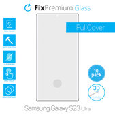 Vetro temperato FullCase 10 pz. per Samsung S23 Ultra, FixPremium