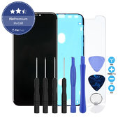 Schermo In-Cell per iPhone XR, Vetro touch con cornice, Adesivo (Adhesive), Vetro temperato, Kit di attrezzi, FixPremium