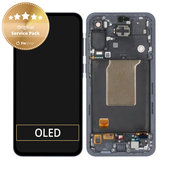 Schermo per Samsung A55 A556B, Awesome Navy, Vetro touch con cornice, GH82-34305A, Genuine Service Pack