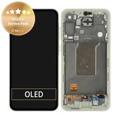 Schermo per Samsung A55 A556B, Awesome Lemon, Vetro touch con cornice, GH82-34305D, Genuine Service Pack