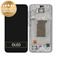 Schermo per Samsung A35 A356B, Awesome Lilac, Vetro touch con cornice, GH82-34221C, Genuine Service Pack