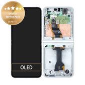 Schermo per Samsung Z Flip 6 F741B, White, Vetro touch con cornice, GH82-35014F, Genuine Service Pack