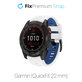 Cinturino in silicone bicolore per Garmin QuickFit 22mm, White, FixPremium