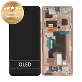 Schermo per Motorola Edge 50 Ultra, Peach Fuzz, Vetro touch con cornice, 5D68C24485, Genuine Service Pack