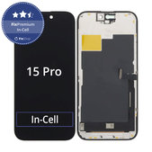 Schermo In-Cell FHD per iPhone 15 Pro, Vetro touch con cornice, FixPremium