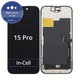 Schermo In-Cell FHD per iPhone 15 Pro, Vetro touch con cornice, FixPremium