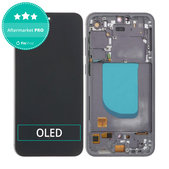 Schermo OLED per Samsung S23 FE S711B, Graphite, Vetro touch con cornice
