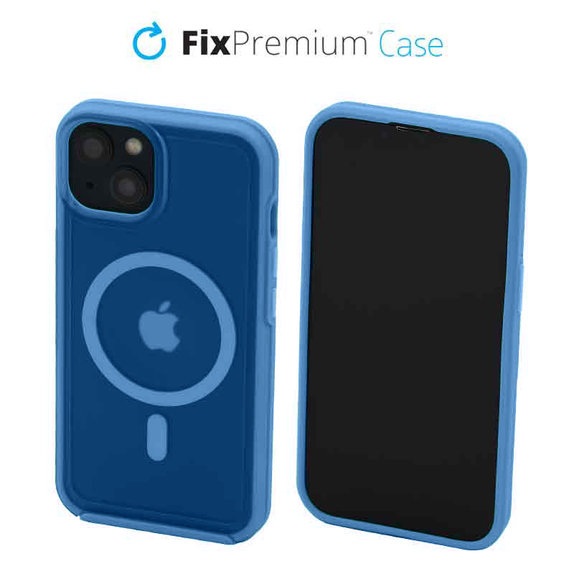 Custodia Clear con MagSafe per iPhone 14, Blue, FixPremium