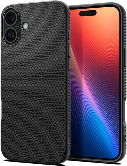 Custodia Liquid Air per iPhone 16 Plus, Matte Black, Spigen