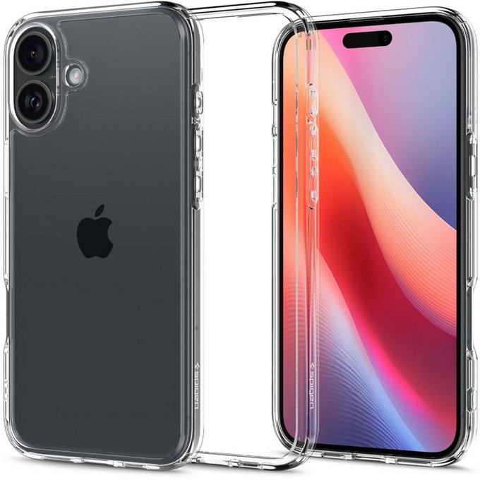 Custodia Ultra Hybrid per iPhone 16 Plus, Crystal Clear, Spigen