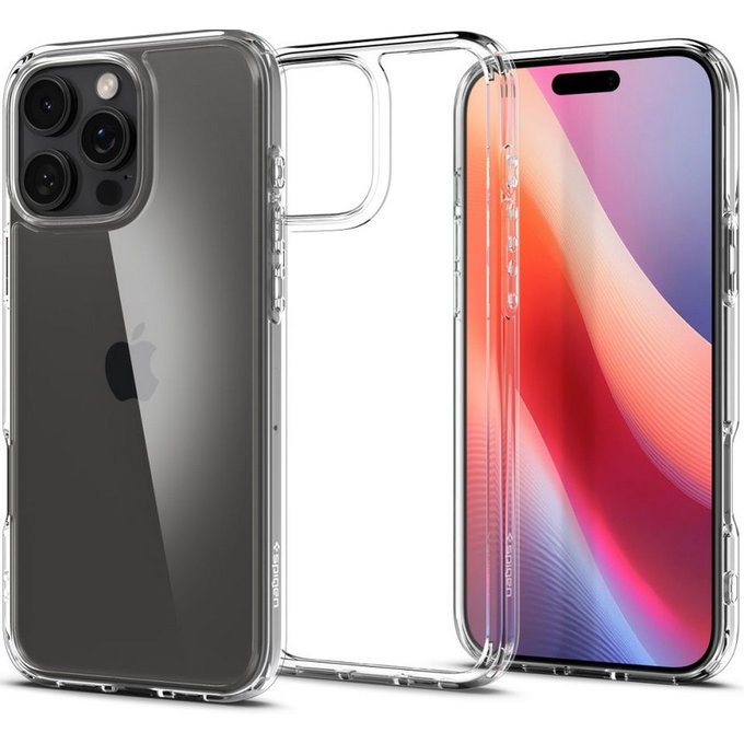 Custodia Ultra Hybrid per iPhone 16 Pro, Crystal Clear, Spigen
