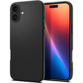 Custodia Liquid Air per iPhone 16, Matte Black, Spigen