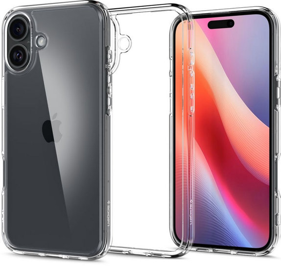 Custodia Ultra Hybrid per iPhone 16, Crystal Clear, Spigen