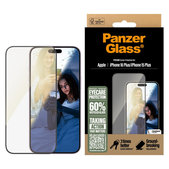 Vetro temperato UWF Eyecare con applicatore per iPhone 16 Plus/15 Plus, Nero, PanzerGlass