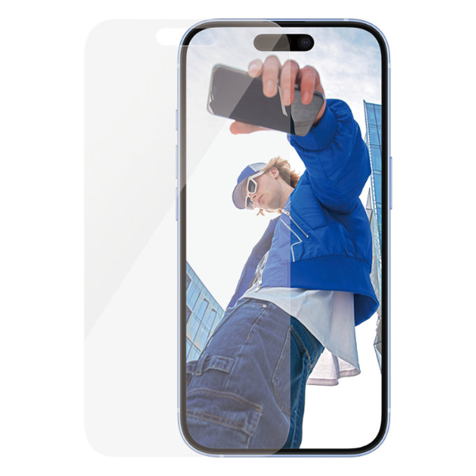 Vetro temperato per iPhone 16, Transparent, PanzerGlass
