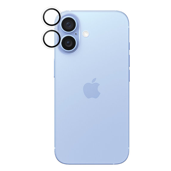 Anelli protettivi lente fotocamera per iPhone 16, 16 Plus, Transparent, PanzerGlass