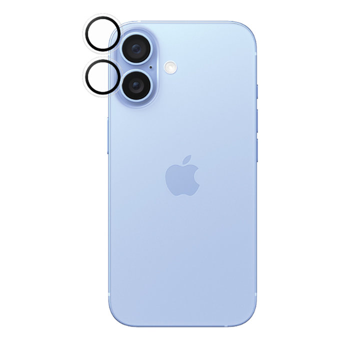 Anelli protettivi lente fotocamera per iPhone 16, 16 Plus, Transparent, PanzerGlass