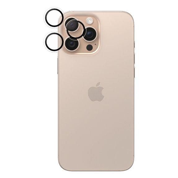 Anelli protettivi lente fotocamera per iPhone 16 Pro, 16 Pro Max, Transparent, PanzerGlass