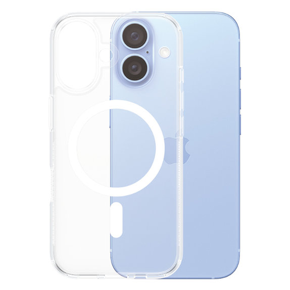 Custodia HardCase con MagSafe per iPhone 16, Transparent, PanzerGlass