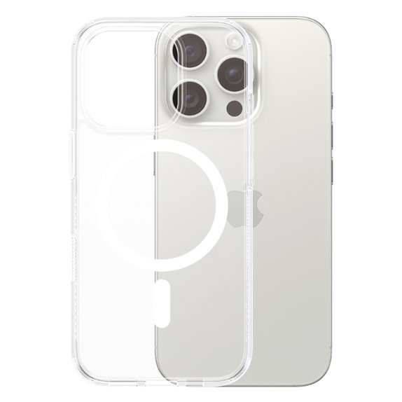 Custodia HardCase con MagSafe per iPhone 16 Pro, Transparent, PanzerGlass
