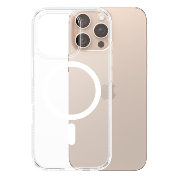 Custodia HardCase con MagSafe per iPhone 16 Max Pro, Transparent, PanzerGlass
