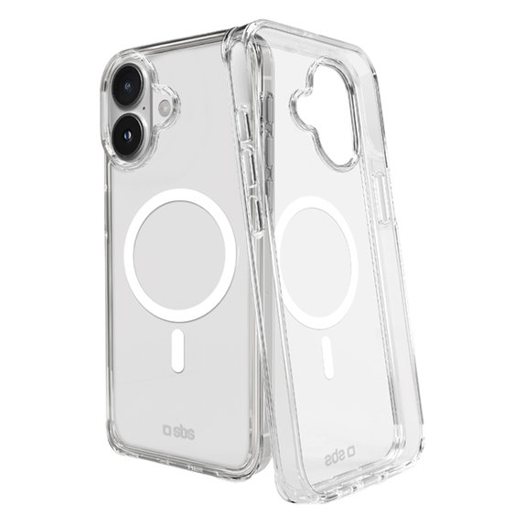 Custodia Light Mag con MagSafe per iPhone 16 Plus, Transparent, SBS