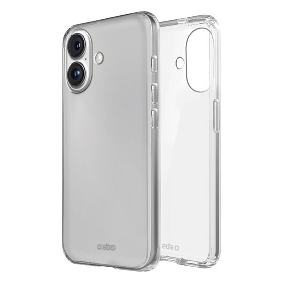 Custodia Skinny per iPhone 16 Plus, Transparent, SBS
