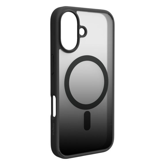 Custodia Gradient con MagSafe per iPhone 16 Plus, Black, PURO