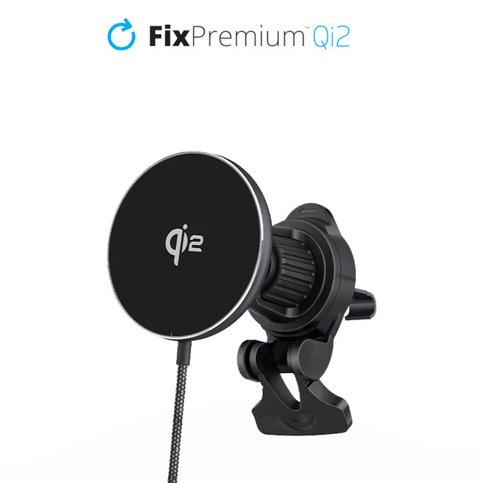 Caricatore da auto MagSafe con Qi2, Black, FixPremium