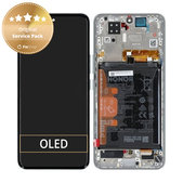 Schermo LCD per Honor 200, Emerald Green, Vetro touch con cornice e batteria, 0235AKHW, Genuine Service Pack