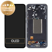 Schermo per Samsung S24 FE, Graphite, Vetro touch con cornice, GH82-35848A, Genuine Service Pack