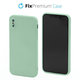 Custodia in silicone per iPhone X, XS, Green, FixPremium
