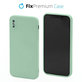 Custodia in silicone per iPhone X, XS, Green, FixPremium