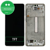 Schermo per Samsung A73 A736, White, Vetro touch con cornice