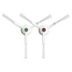 Spazzola laterale per Ecovacs Deebot serie N, serie T, serie Ozmo, serie X, White, 2 pz