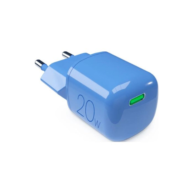 Adattatore di ricarica MiniPro USB-C GaN 20W, Blue Lagon, PURO