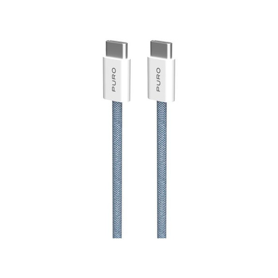 Cavo USB-C a USB-C 60W FABK4 1,5 m, Blue Lagon, PURO