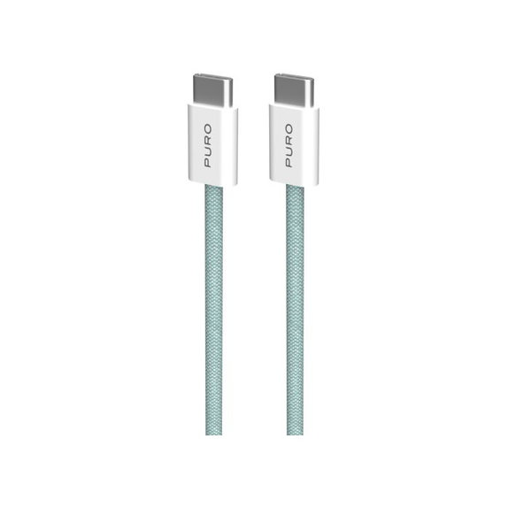 Cavo USB-C a USB-C 60W FABK4 1,5 m, Island Mist, PURO