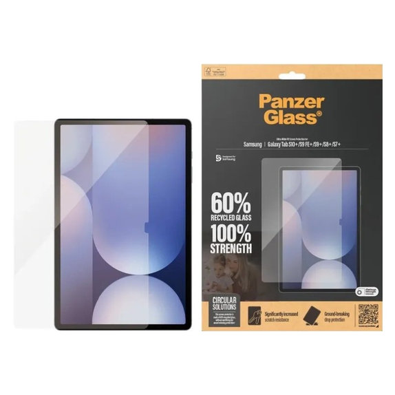 Vetro temperato UWF per Samsung Galaxy Tab S8/S9 Plus, Trasparente, PanzerGlass