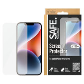 Vetro temperato Case Friendly per iPhone 16e/14/13 Pro/13, Nero, SAFE