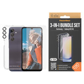 Bundle Hoops + Vetro temperato UWF + Hard Case D3O per Samsung Galaxy A25 5G, Trasparente, PanzerGlass