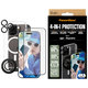 Bundle Hoops + Vetro temperato UWF + Hard Case + Magnetic Ring Mount per iPhone 16 Pro, PanzerGlass